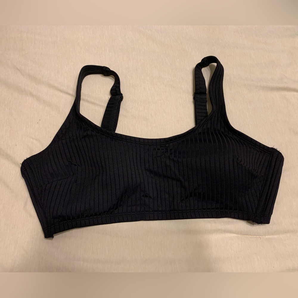 Kona Sol Black Ribbed Bra
